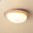 GobekUsa LED Ceiling Light Fixture Yellow Stone White PE Shade Plafond Lamp