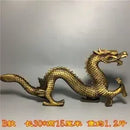GobekUsa Large Copper Dragon Ornament Feng Shui Craft Gift Antique Collectible