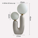 GobekUsa Glass Ball LED Table Lamp: Green Pink Resin Nordic Style for Home Decor