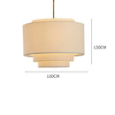 GobekUsa Camden Japanese Style Pendant Lamp Minimalist Fabric Shade Kitchen Living Room Lighting
