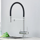 GobekUsa Black Kitchen Faucet with Pull Down Sprayer and 2-in-1 Purification Technology
