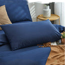 GobekUsa Cotton 4pcs Bedding Set Double Queen Solid Color Duvet Cover Flat Bed Sheet