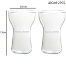 GobekUsa Glass Drink Cup Set for Home Cafe Bar Heat Insulation Juice Tea Transparent