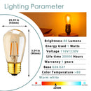 GobekUsa 1W Dimmable E27 LED Edison Bulb ST45 Amber Glass 10-Pack