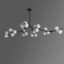 GobekUsa Black Gold LED Glass Ball Chandelier for Living Room, Kitchen, Bedroom Décor