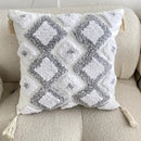 GobekUsa Boho Geometric Tufted Tassel Cushion Cover 30x50/45x45cm