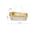 GobekUsa Golden Crystal Ceiling Light for Modern Living Room and Dining Room
