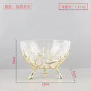 GobekUsa Golden Branch Glass Fruit Plate: Stylish Home Storage Container & Decor Accessory