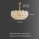 GobekUsa Gold Glass Dining Table Lamp | Modern Round Crystal Hanging Pendant Lights