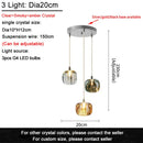 Modern Nordic Crystal Cluster Pendant Light