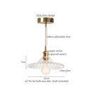 GobekUsa Brass Amber Glass LED Pendant Light for Restaurant Bedside Kitchen Loft Bar