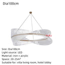 GobekUsa Golden Round Ceiling Chandelier for Bedroom Dining Art Gallery Indoor LED Fixture