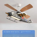 GobekUsa Children's Room Airplane Helicopter Fan Light - Creative Boy Bedroom Ceiling Light