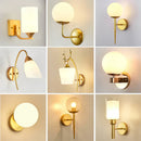 GobekUsa Iron Wall Lamp with Glass Ball, Elegant Sconce Light for Home Stairs and Reading