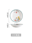 GobekUsa Bone China Rice Noodles Bowl and Dinner Plate Set