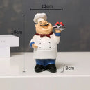 GobekUsa Bearded Chef Resin Figure Sculpture Modern Kitchen Desk Decor Ornaments