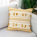 GobekUsa Geometric Tassels Cushion Cover - Yellow & Black Woven Home Decor Pillow