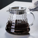 GobekUsa Glass Coffee Carafe, 600ml Pour Over Pot with Rubber Lid