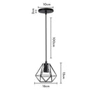 GobekUsa Industrial Iron Cage Pyramid Pendant Lamp for Kitchen Bedroom Living Room