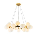 GobekUsa Glass Ball Chandelier for Living Room - Modern Nordic Kitchen Island Ceiling Light