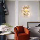 GobekUsa Crystal LED Wall Lamp: Minimalist Luxury Lighting for Living Room TV Background