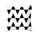 GobekUsa Black Geometry Letters Print Cushion Cover for Home Decor & Office