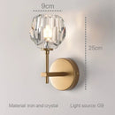 GobekUsa Crystal Wall Sconce: Modern LED Fixture for Bedroom, Living Room, and Hallway