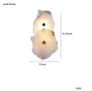 GobekUsa Elegant Natural Marble Table Lamps with Copper Stone Base