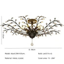 GobekUsa Crystal Tree Chandelier Ceiling Light for Bedroom with LED E14 Bulbs