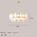 GobekUsa LED Chandelier: Modern Acrylic Kitchen Lighting Fixture with Changeable Dimming