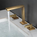GobekUsa Brass Black Basin Faucet | Antique Waterfall Sink Faucet | Hot & Cold 3-Hole Faucet