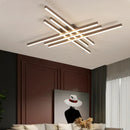GobekUsa Gold Black Aluminum LED Chandeliers for Bedroom Dining Living Room Lighting