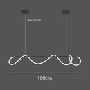 GobekUsa Gold Black LED Chandelier Modern Minimalist Pendant for Home Decor Lighting