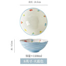 GobekUsa 7" Hand-Painted Ceramic Ramen Bowl - Large Noodle Bowl for Home & Restaurant