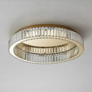 GobekUsa Gold Crystal Ceiling Light Ring LED - Modern Luxury Indoor Home Lighting