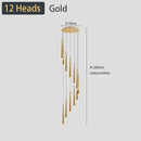 GobekUsa Black LED Ceiling Chandelier: Stylish Staircase Lighting for Home Decor & Living Room