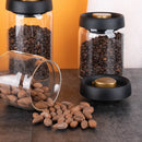 GobekUsa Glass Vacuum Sealed Coffee Beans Canister Home Kitchen Food Storage Jar