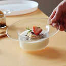GobekUsa Cute Straw Hat Glass Bowl for Desserts and Fruits