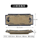 GobekUsa Japanese Fish Print Ceramic Tableware - Special-shaped Large Dinner Plate Set