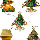 GobekUsa Christmas Jewelry Trinket Box Wedding Ring Holder Dressing Table Decoration Gift