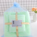 GobekUsa Coral Velvet Bath Towel Set, 2pcs Soft Absorbent Fast Drying Towels