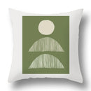GobekUsa Green Plants Geometric Print Pillow Cover - Home Sofa Cushion Cover