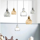 GobekUsa Gourd Glass Pendant Lamps Clear Amber Modern Dining Room Hanging Lights