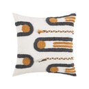 GobekUsa Geometric Embroidered Cotton Canvas Cushion Cover Home Decor Boho Style
