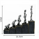 GobekUsa Ape Man Evolution Sculpture Resin Artwork Decor Ornaments Model Statue