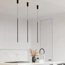 GobekUsa Black Slim 50cm 60cm LED Pendant Lamp for Restaurant Bar, Nordic Minimalist Style