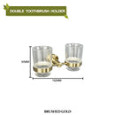 GobekUsa Brushed Gold Bathroom Pendant Set: Toilet Brush Holder, Paper Holder, Towel Bar & More