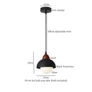 GobekUsa LED Pendant Lights Black Travertine Table Hanging Lamp for Bedroom Living Dining Room