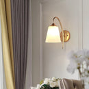 GobekUsa Gold Glass Wall Lamp Bedroom Sconce for Hotel Living Room Aisle Staircase