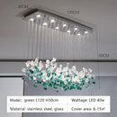 GobekUsa Glass Stone Chandeliers: Modern Luxury LED Pendant Lights for Dining Room Art Decor